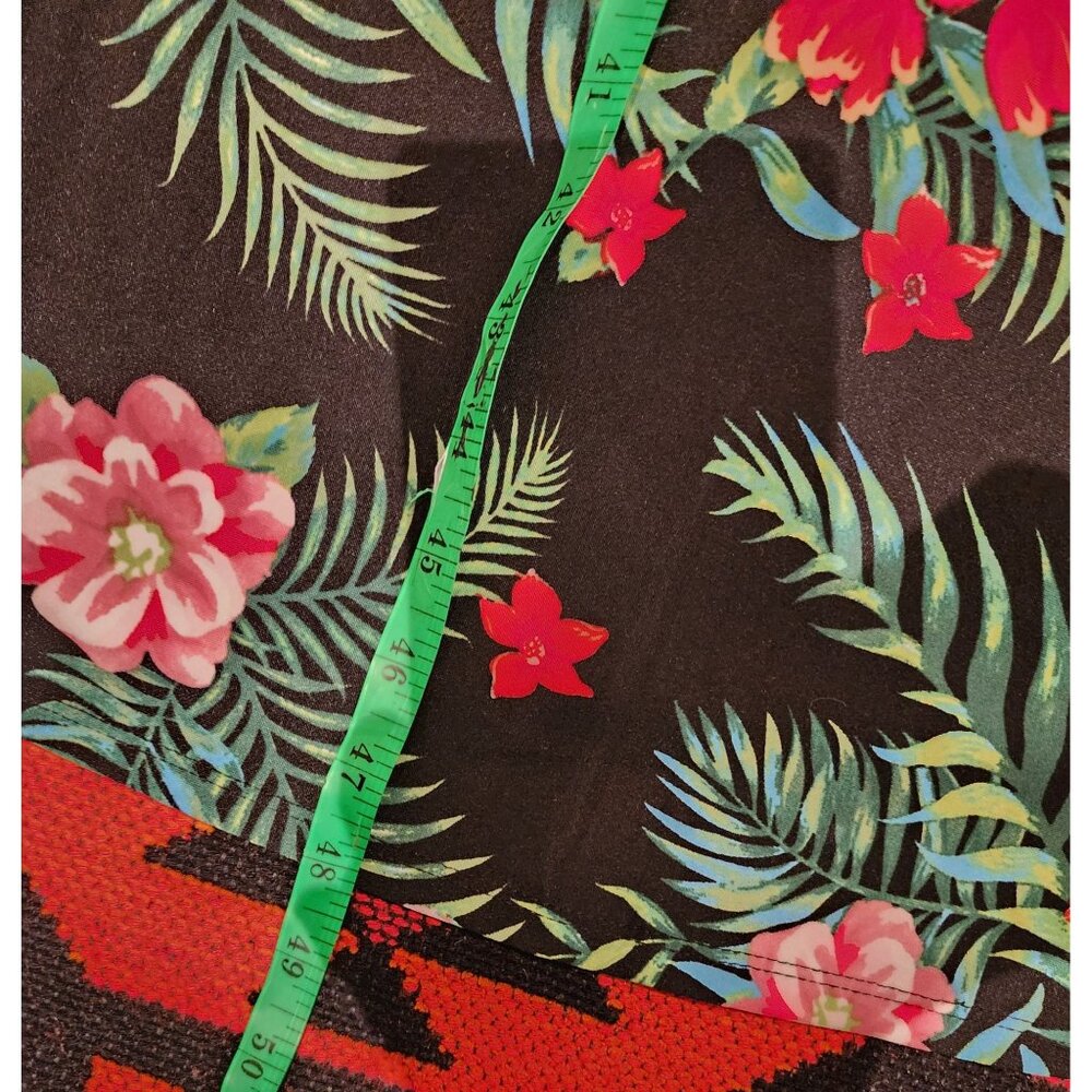 Ups and Downs Women's Floral Dress V-Neck Black Pink,Red, Green Flowers - Sz M - Picture 14 of 16